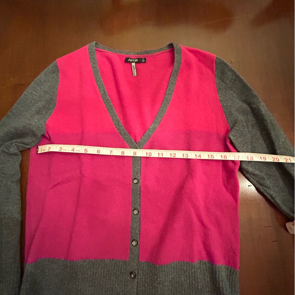 Apt 9 Cashmere Color Block Cardigan - image 2